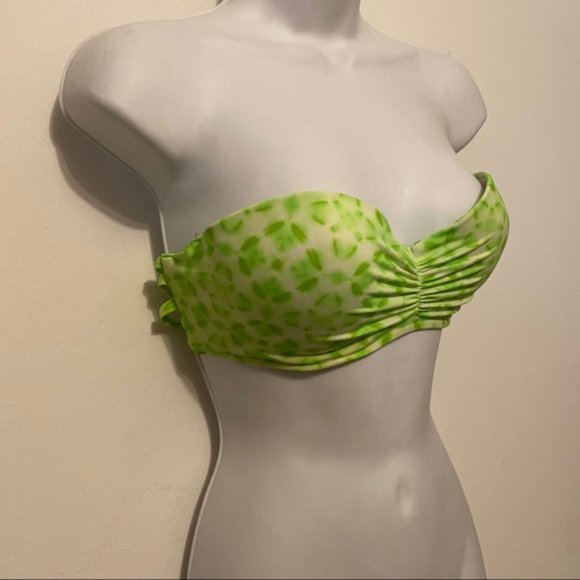 Victoria Secret Strapless green Strappy back Bikini Top size 36C - Picture 9 of 10